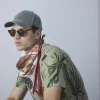 Fashion Chevignon Bandana Vintage Ecru Foulard En Coton Biologique