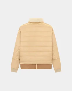 Outlet Chevignon Blouson Cosmo Beige Blouson Emblematique En Cuir Et Nylon