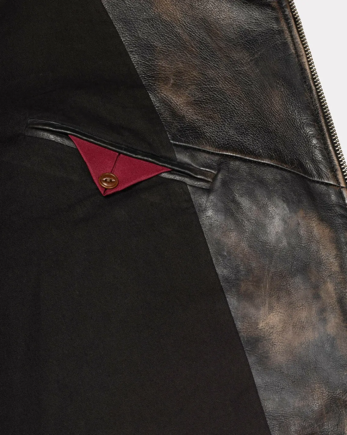 Flash Sale Chevignon Blouson En Cuir Biker Blouson En Cuir Vieilli