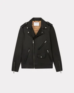 New Chevignon Blouson En Cuir Biker Noir Blouson Biker En Cuir De Vachette