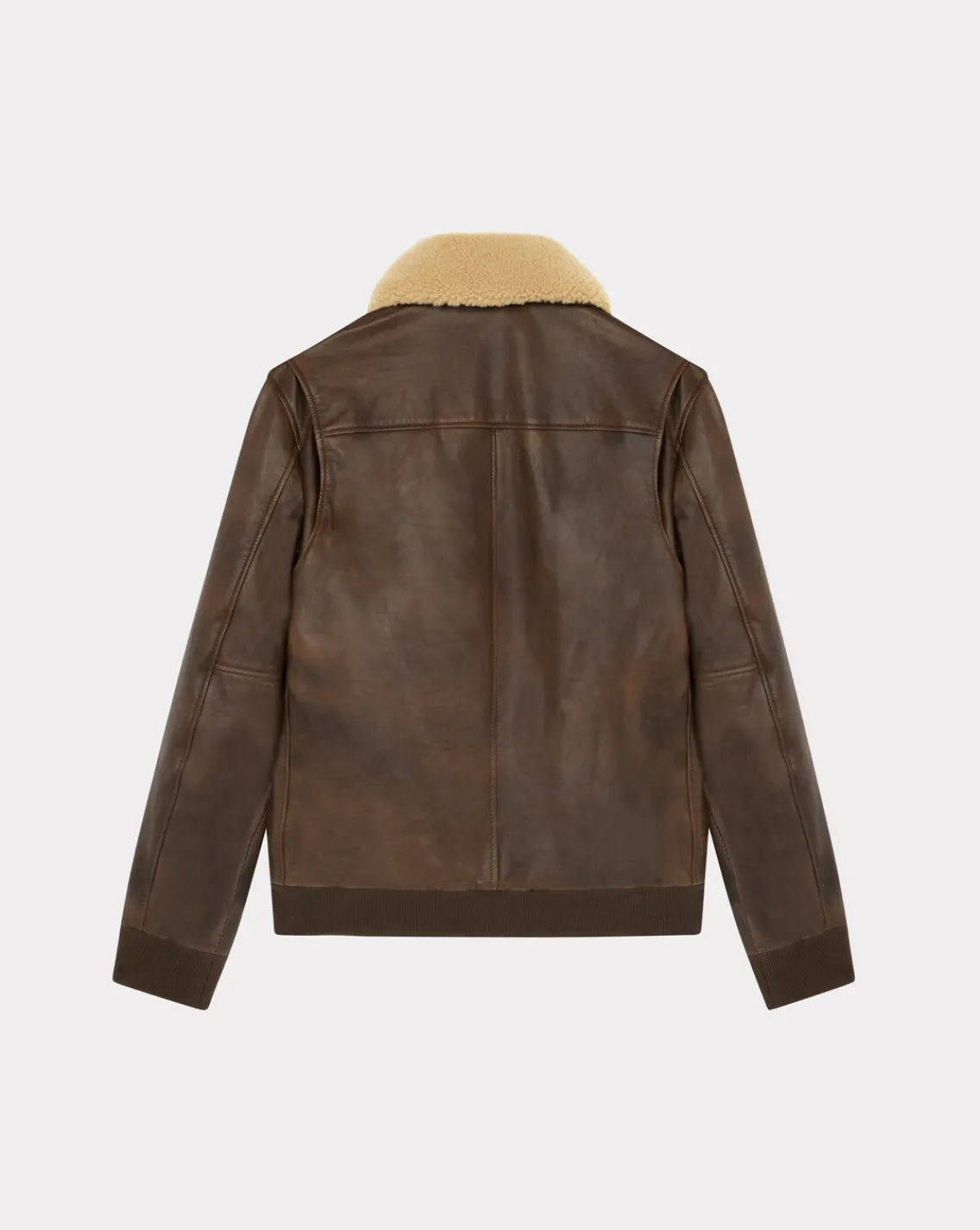 Online Chevignon Blouson En Cuir Gyver Vintage Cacao Blouson En Cuir Inspiration Aviateur