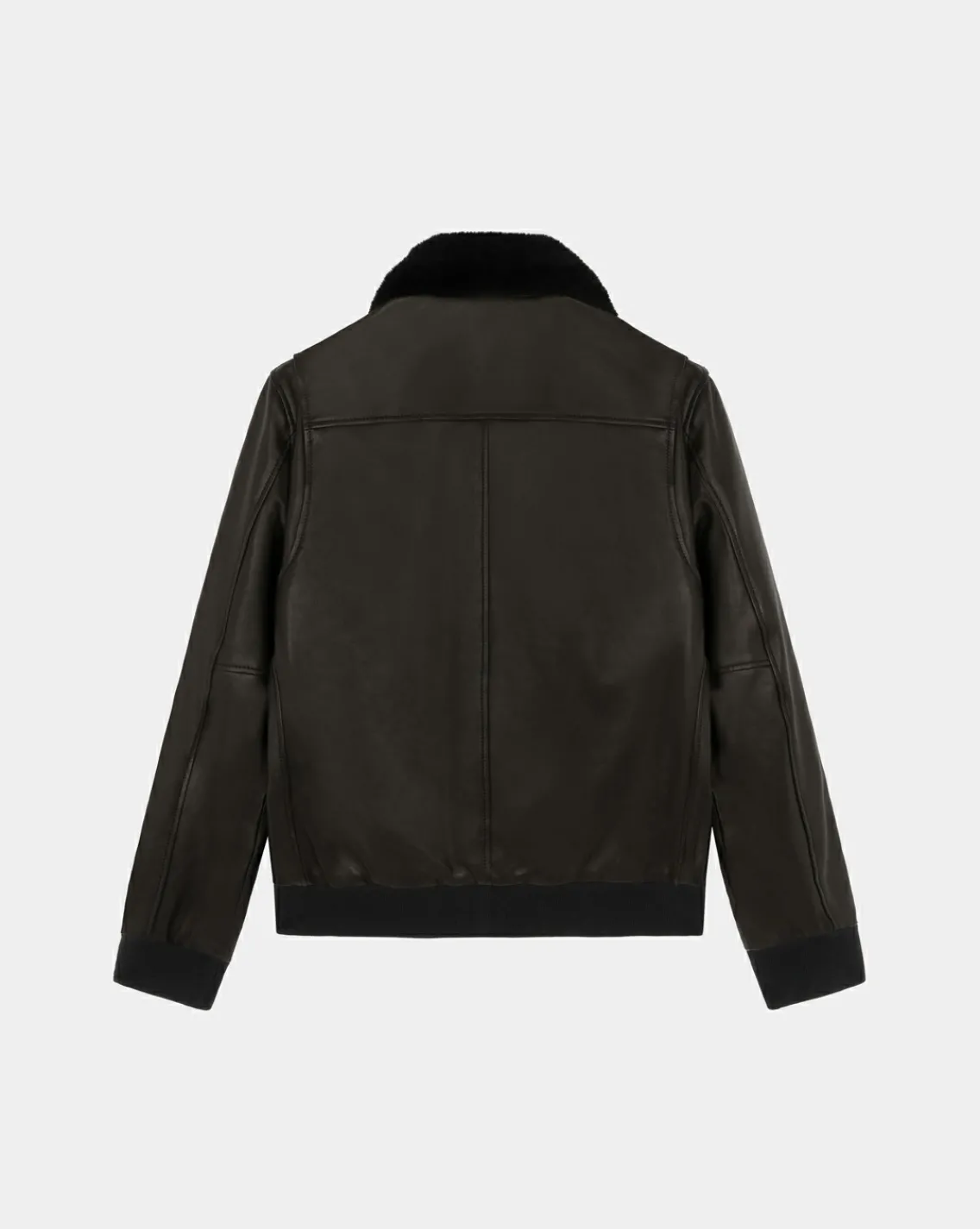 Best Sale Chevignon Blouson En Cuir Gyver Vintage Noir Blouson En Cuir Inspiration Aviateur