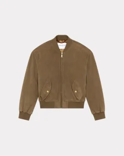 New Chevignon Blouson En Cuir Varsity W Cacao Blouson En Cuir Femme Impression Signature Au Dos
