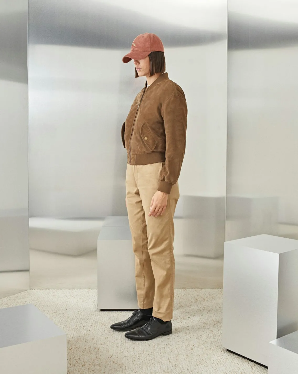 New Chevignon Blouson En Cuir Varsity W Cacao Blouson En Cuir Femme Impression Signature Au Dos
