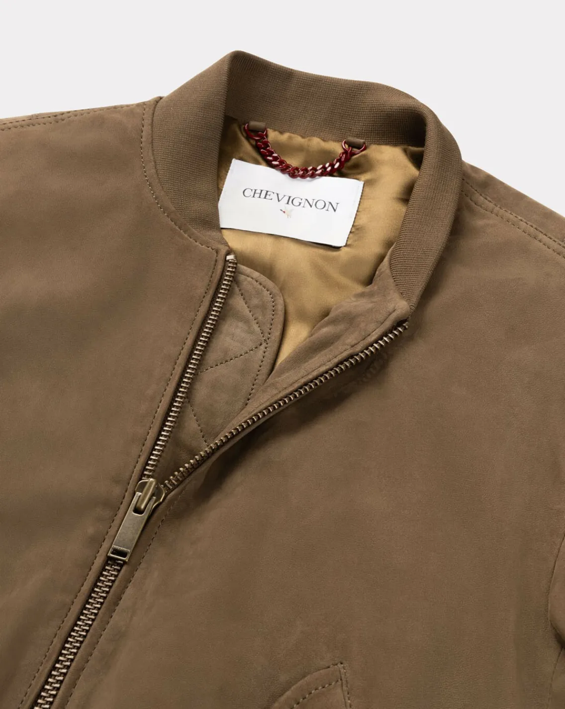 New Chevignon Blouson En Cuir Varsity W Cacao Blouson En Cuir Femme Impression Signature Au Dos