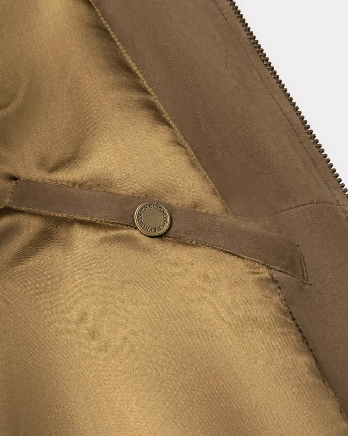New Chevignon Blouson En Cuir Varsity W Cacao Blouson En Cuir Femme Impression Signature Au Dos