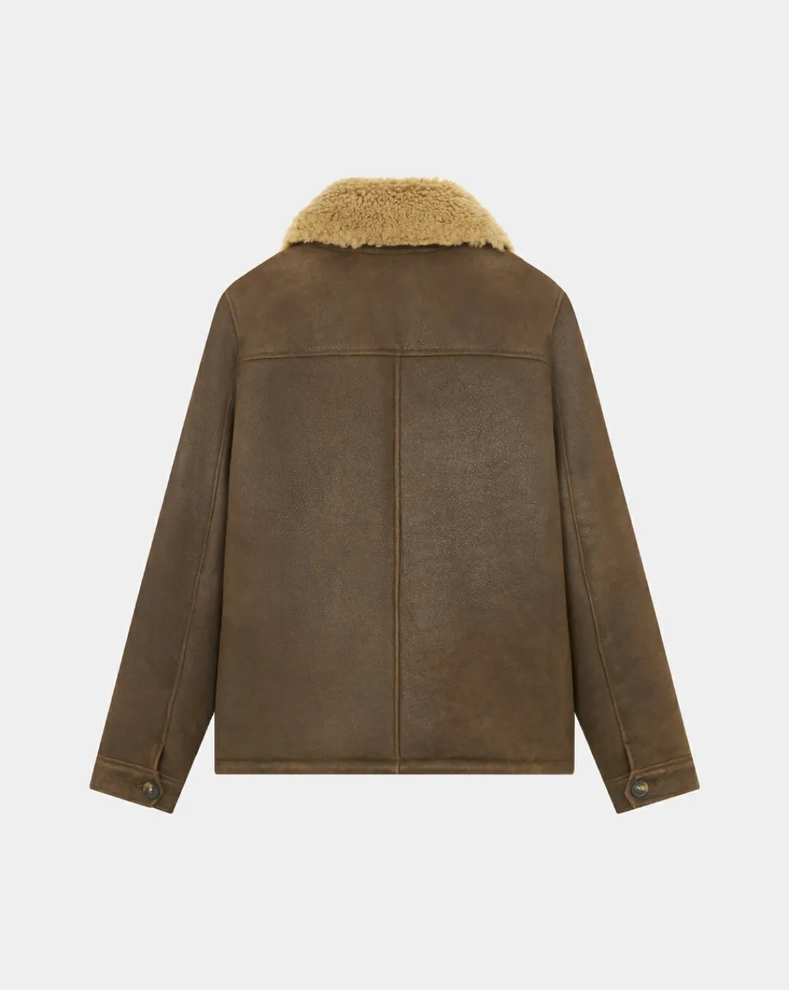 Best Chevignon Blouson En Cuir V-Shearling Cacao Blouson En Cuir D'Agneau