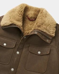 Best Chevignon Blouson En Cuir V-Shearling Cacao Blouson En Cuir D'Agneau