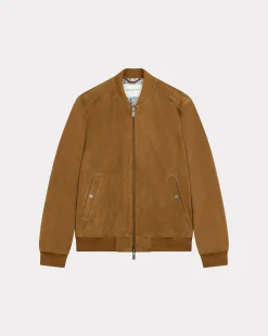 Best Chevignon Blouson Teddy Suede Cognac Blouson En Cuir De Chevre Velours