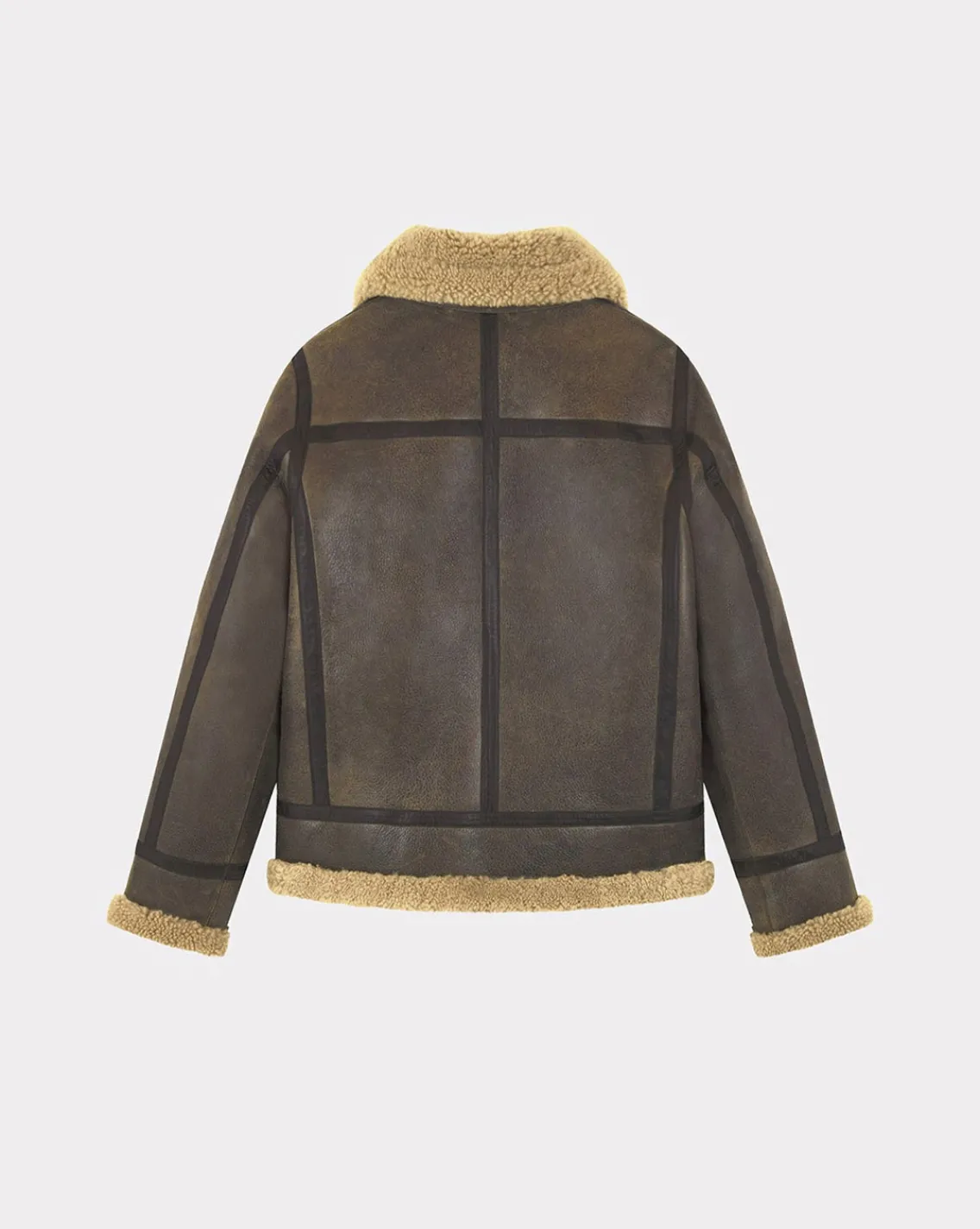 Store Chevignon Bombardier Cacao Blouson En Peau De Mouton