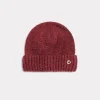 Shop Chevignon Bonnet Mouline Burgundy Bonnet En Laine Moulinee