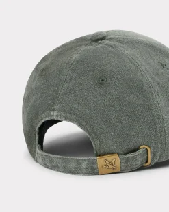 New Chevignon Casquette City Cap Wash Vert Casquette Brodee Effet Lave