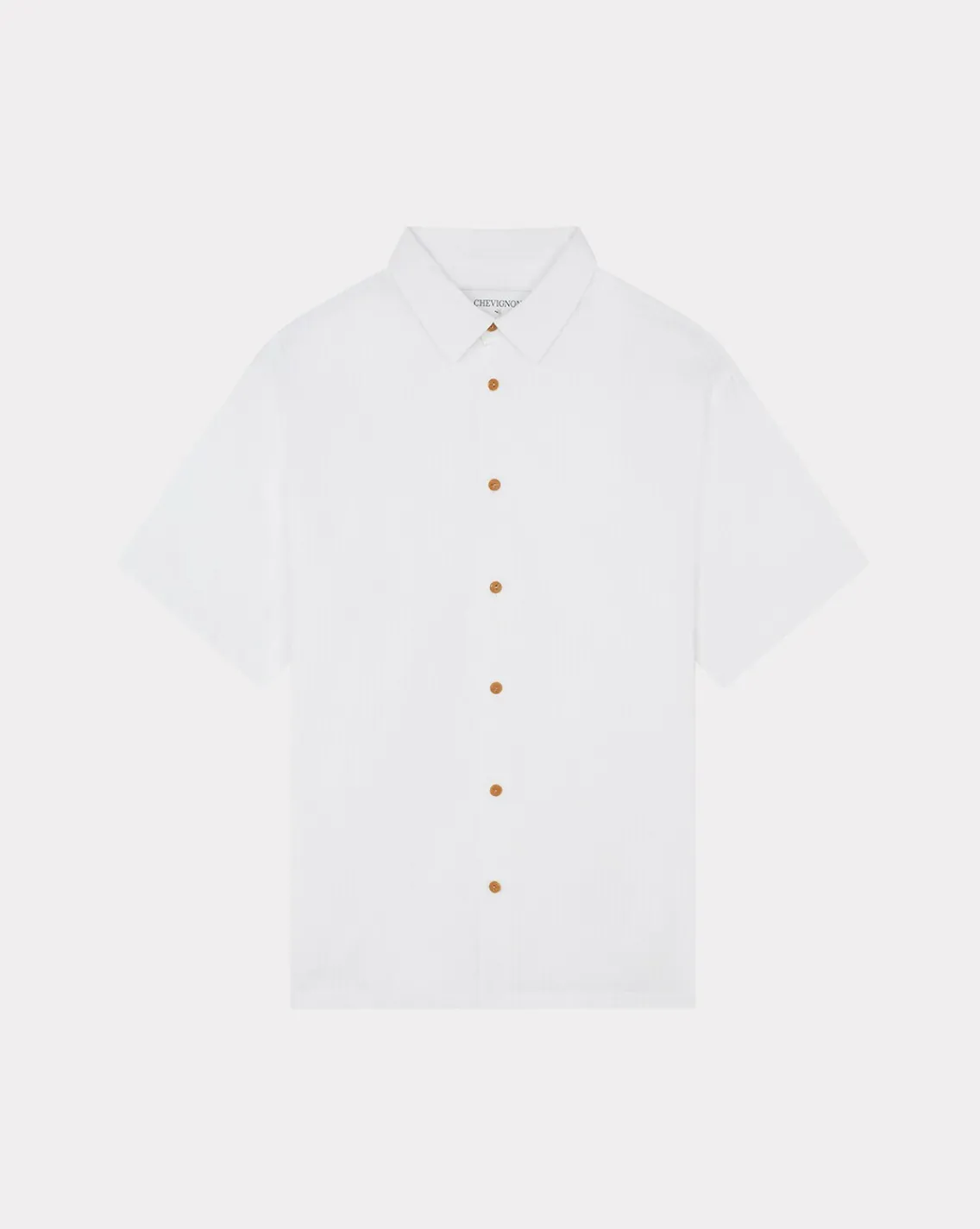 New Chevignon Chemise Hawaien Blanc Chemise En Coton Style Hawaien