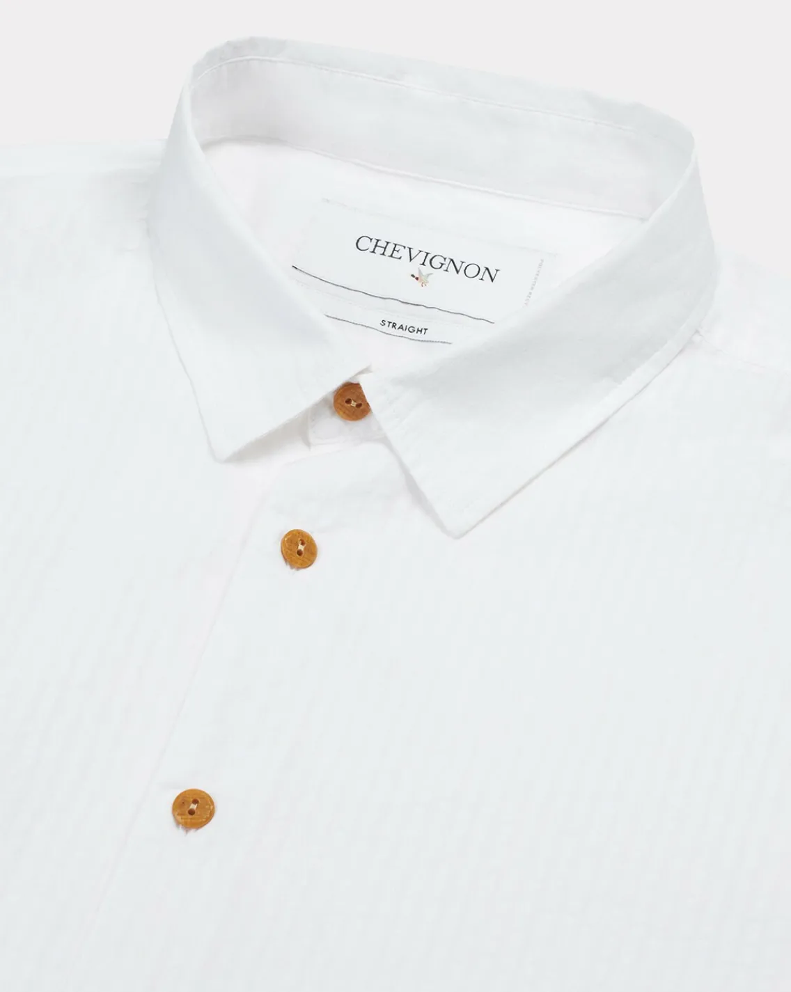 New Chevignon Chemise Hawaien Blanc Chemise En Coton Style Hawaien