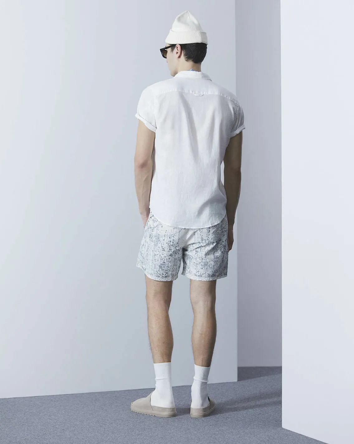 Store Chevignon Chemise Lin Short Togs Blanc Chemise En Lin Coupe Straight