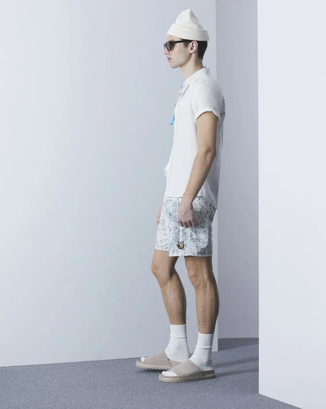 Store Chevignon Chemise Lin Short Togs Blanc Chemise En Lin Coupe Straight