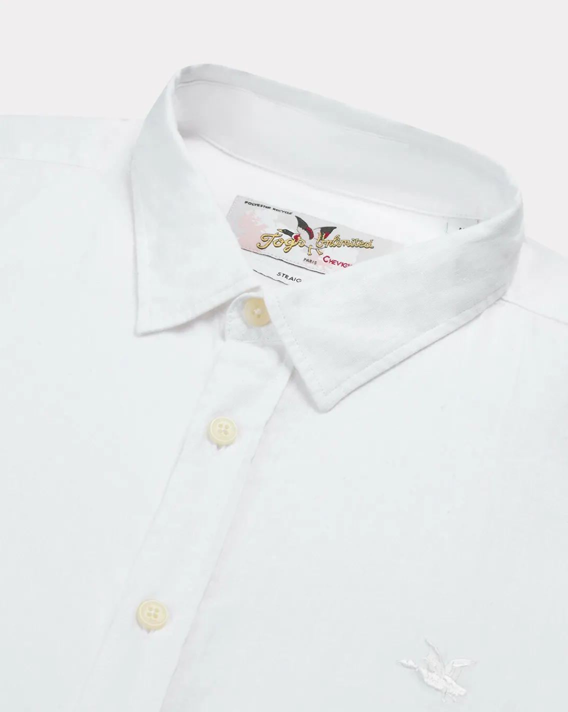 Store Chevignon Chemise Lin Short Togs Blanc Chemise En Lin Coupe Straight