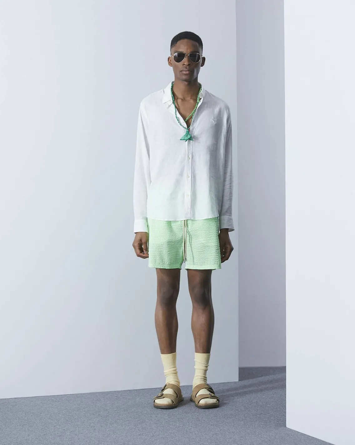 New Chevignon Chemise Lin Togs Blanc Chemise En Lin Coupe Straight