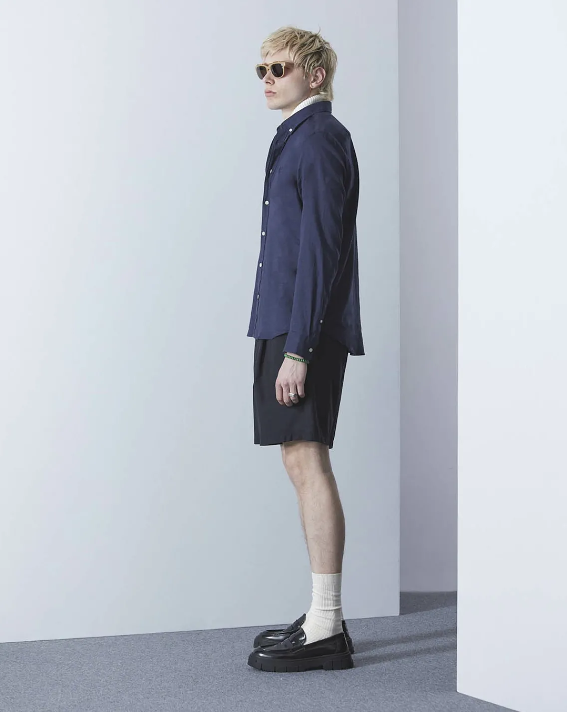 Store Chevignon Chemise Lin Togs Bleu Marine Chemise En Lin Coupe Straight