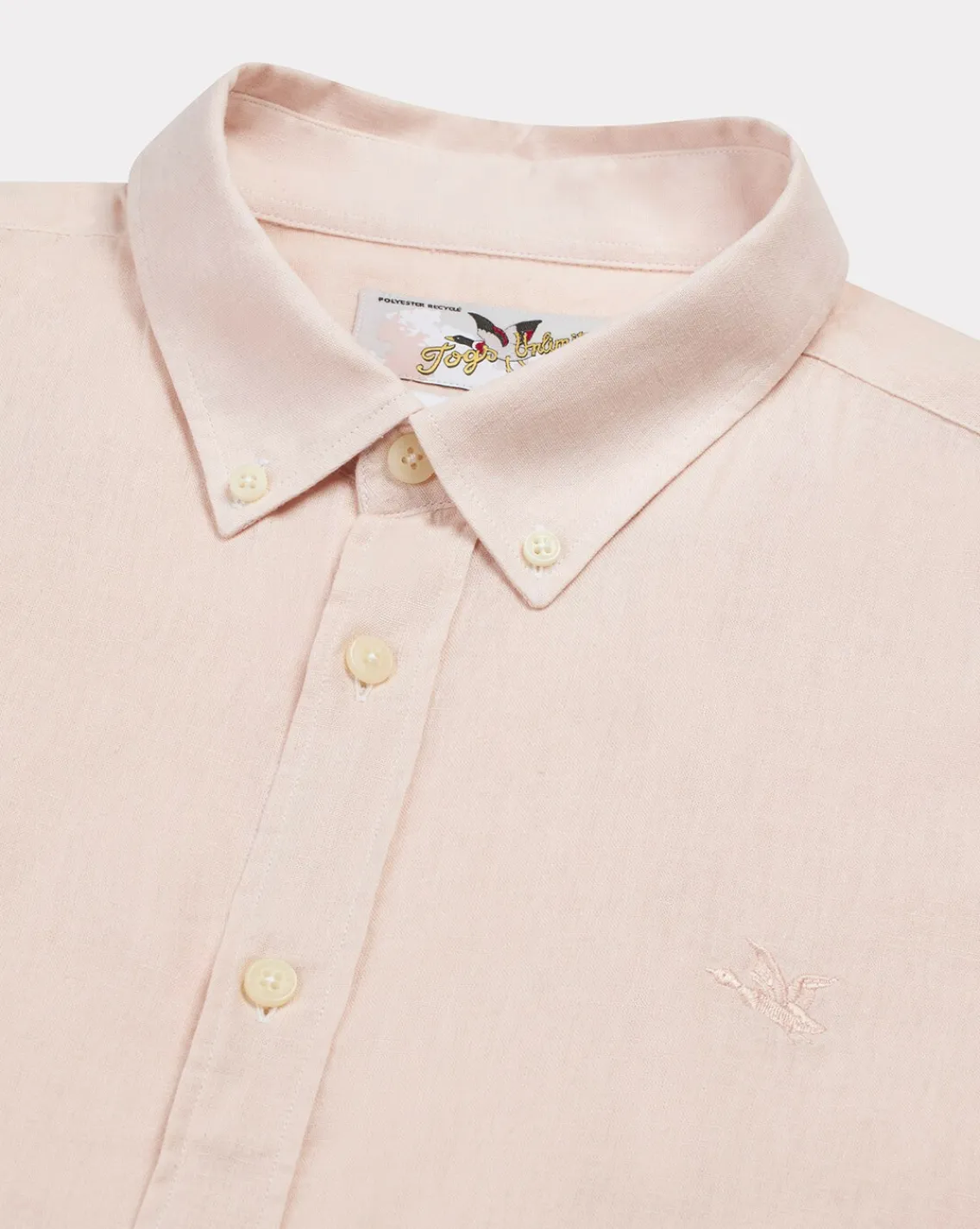 New Chevignon Chemise Lin Togs Vieux Rose Chemise En Lin Coupe Straight