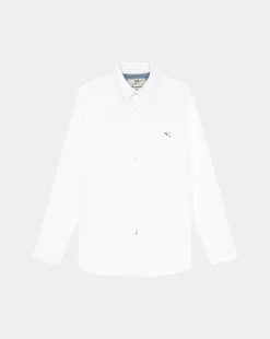 Clearance Chevignon Chemise Oxford 2 Togs Winter Blanc Chemise Unie En Coton Biologique
