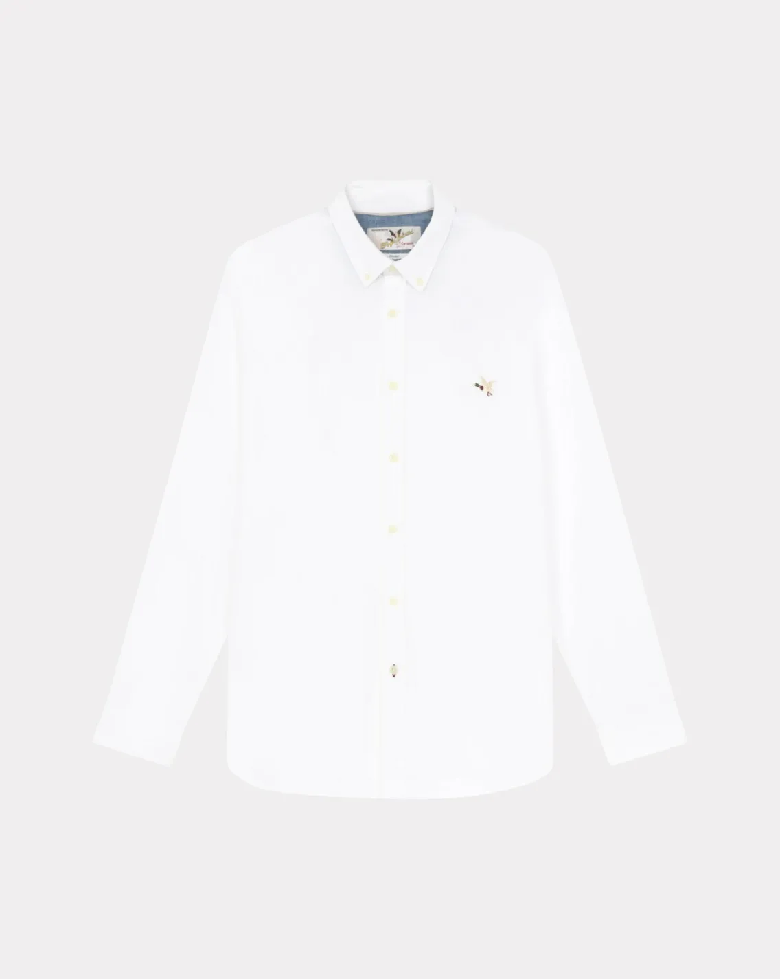 Clearance Chevignon Chemise Oxford 2 Togs Winter Blanc Chemise Unie En Coton Biologique