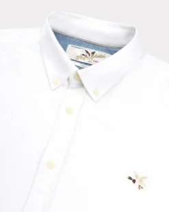 Clearance Chevignon Chemise Oxford 2 Togs Winter Blanc Chemise Unie En Coton Biologique