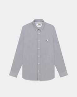 Flash Sale Chevignon Chemise Oxford Togs Gris Chemise Unie En Coton Coupe Droite