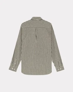 Sale Chevignon Chemise Pocket Stripes Gris Chemise En Lin Rayee