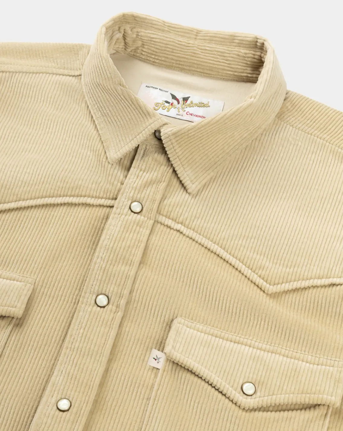 Outlet Chevignon Chemise Velours Beige Chemise En Velours