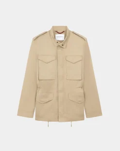 Fashion Chevignon M65 Beige Veste En Coton Inspiration Armee