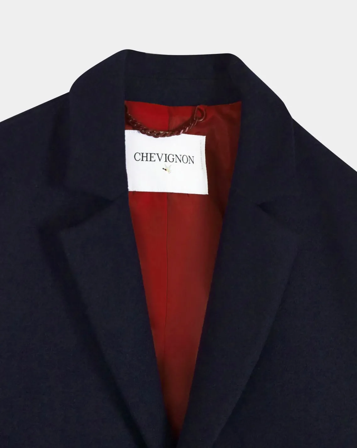 Cheap Chevignon Manteau Chester Bleu Marine Manteau Classique En Drap De Laine