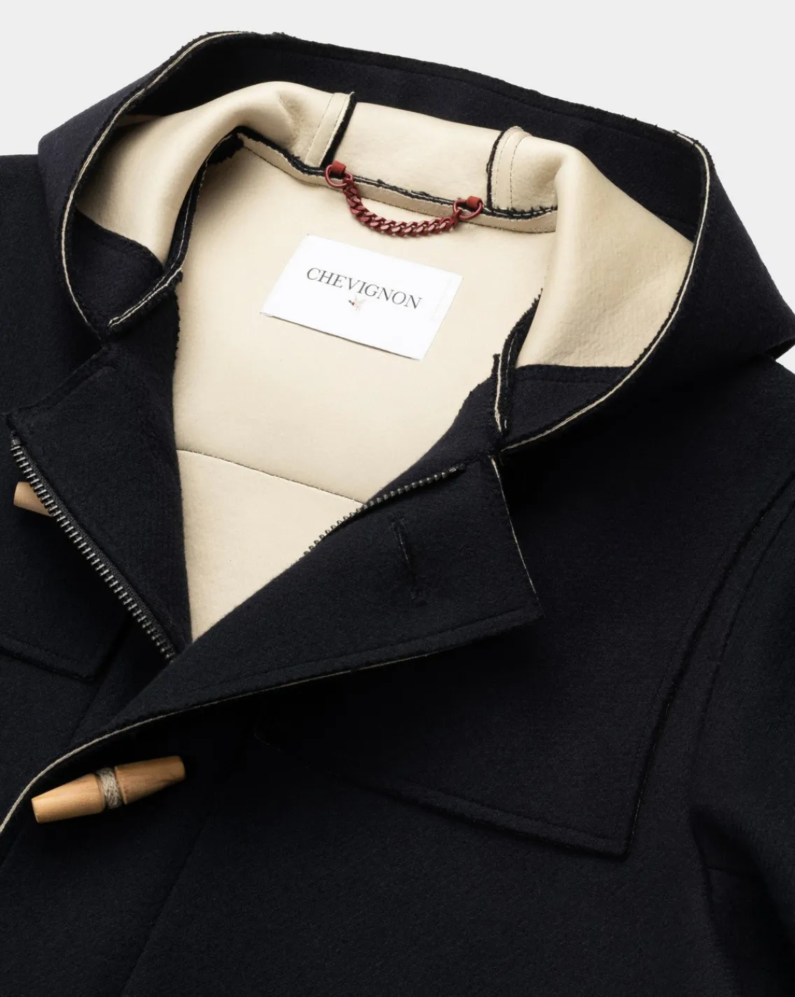 Best Sale Chevignon Manteau Duffle 2 Bleu Marine Manteau Duffle-Coat En Laine