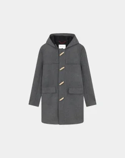 Outlet Chevignon Manteau Duffle 2 Gris Manteau Duffle-Coat En Laine