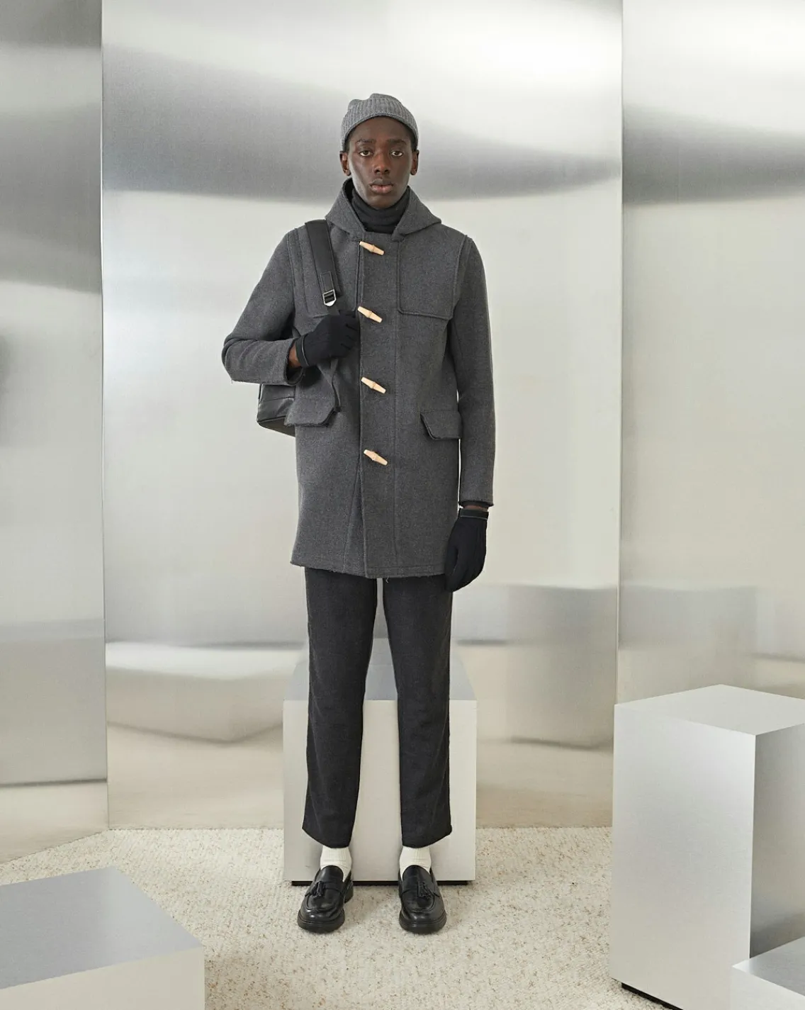 Outlet Chevignon Manteau Duffle 2 Gris Manteau Duffle-Coat En Laine
