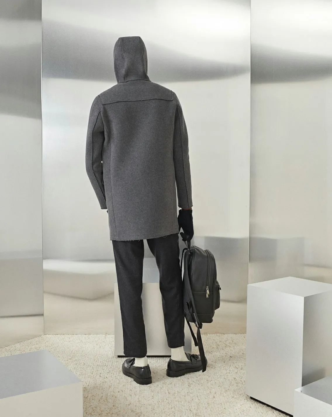 Outlet Chevignon Manteau Duffle 2 Gris Manteau Duffle-Coat En Laine