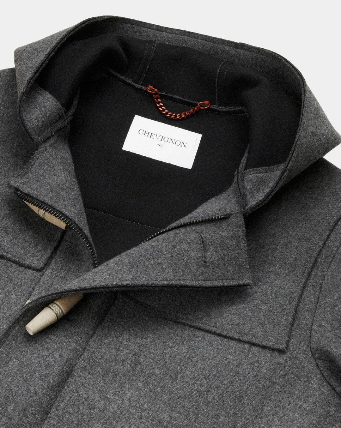 Outlet Chevignon Manteau Duffle 2 Gris Manteau Duffle-Coat En Laine