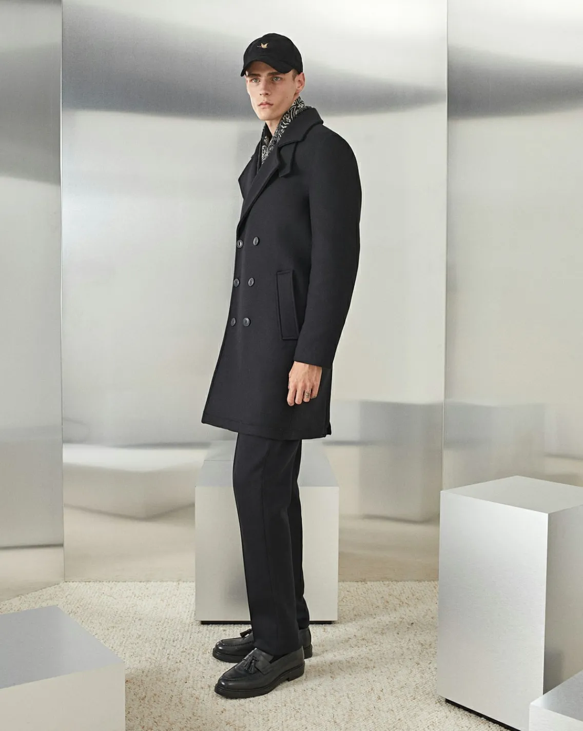 Best Sale Chevignon Manteau Officier Noir Manteau Caban En Laine