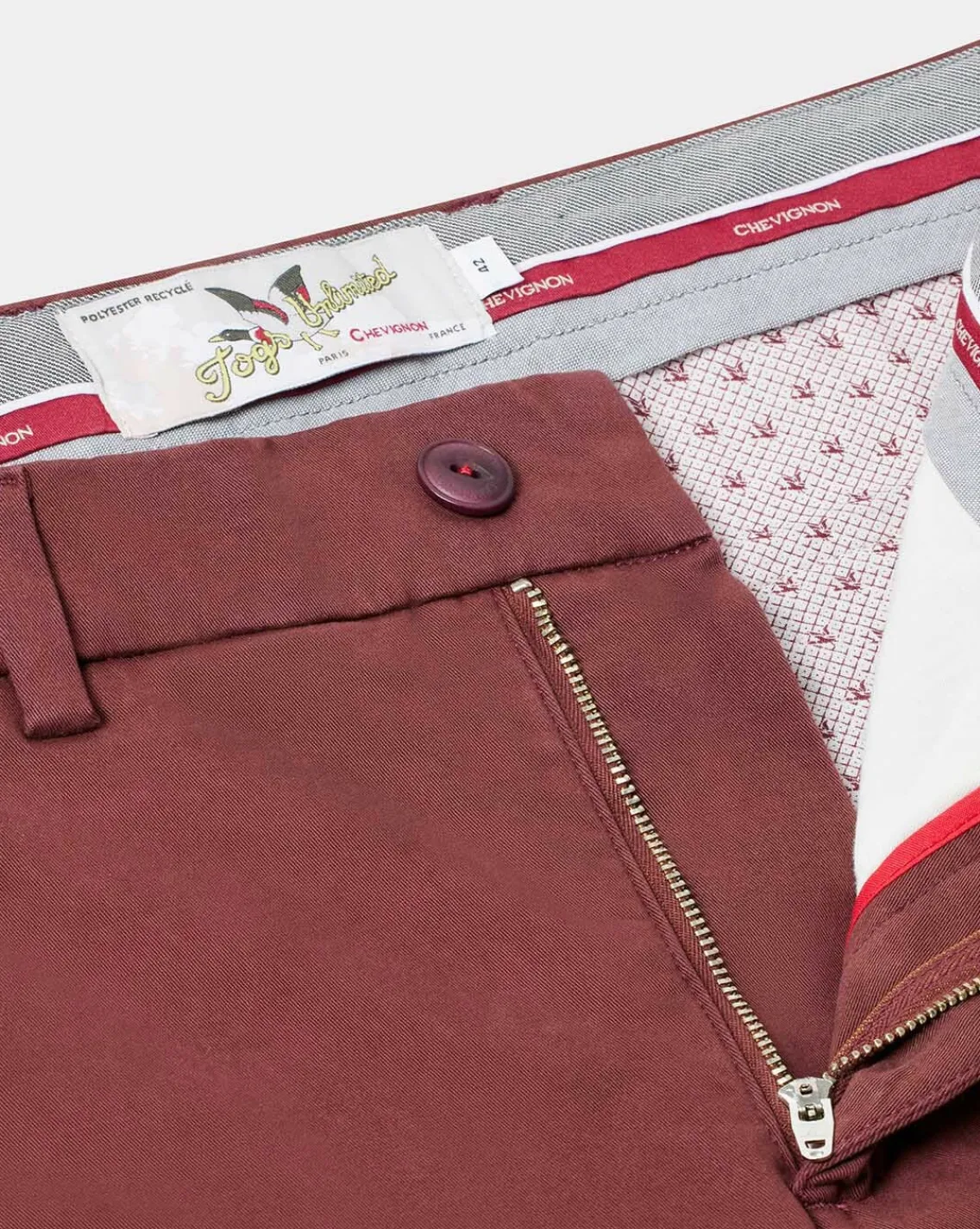 Online Chevignon Pantalon Duck Chino Burgundy Pantalon Chino Coupe Ajustee