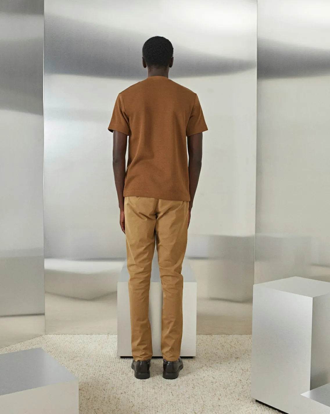 Outlet Chevignon Pantalon Duck Chino Marron Pantalon Chino Coupe Ajustee