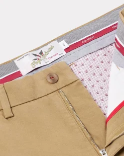 Outlet Chevignon Pantalon Duck Chino Marron Pantalon Chino Coupe Ajustee