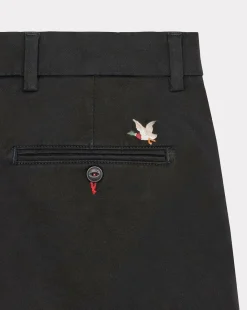 Online Chevignon Pantalon Duck Chino Noir Pantalon Chino Coupe Ajustee