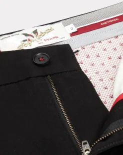 Best Sale Chevignon Pantalon Duck Chino Noir Pantalon Chino Coupe Ajustee