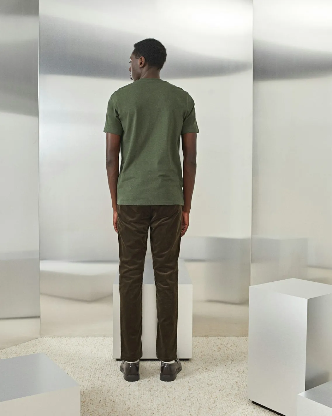 Hot Chevignon Pantalon Duck Chino Velours Kaki Pantalon Chino En Velours