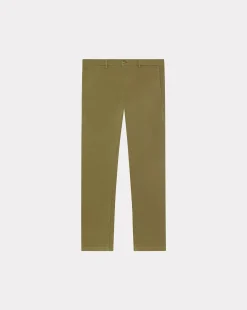 Online Chevignon Pantalon Duck Chino Vert Pantalon Chino Coupe Ajustee