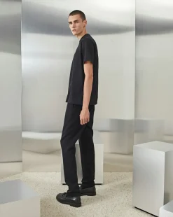Fashion Chevignon Pantalon Street Suit Pant Noir Pantalon De Costume Coupe Ajustee