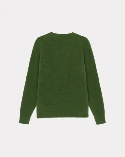 Store Chevignon Pull City Wool Vert Pull Col Rond, Broderie