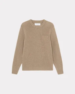 Flash Sale Chevignon Pull Pocket Wool Beige Pull Col Rond En Laine