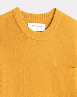 Outlet Chevignon Pull Pocket Wool Orange Pull Col Rond En Laine