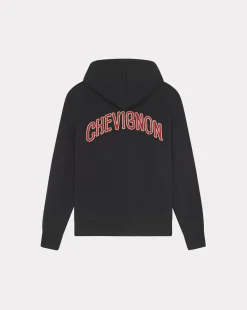 Best Chevignon Sweatshirt Hood 90 Noir Sweat A Capuche Brode